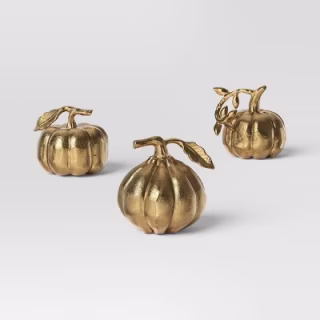 Threshold Fall Mini Gold Pumpkins (Set of 3)