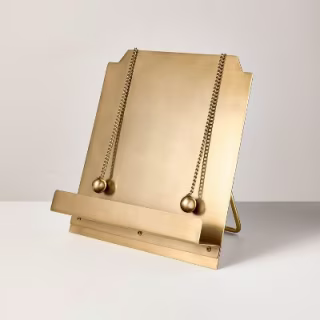 Hearth & Hand with Magnolia Brass Cookbook Holder with Weighted Chains