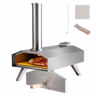 Costway Wood Pellet Portable Pizza Oven with Foldable Leg
