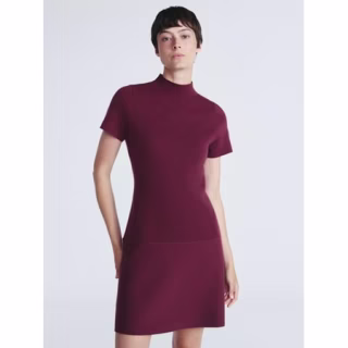Scoop Fit and Flare Jacquard Sweater Dress