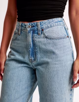 Abercrombie & Fitch Curve Love High Rise Loose Jean