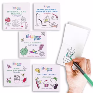 A Brighter Year The Original Adult Mini Coloring Book (Set of 5)