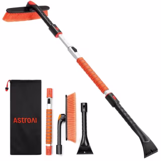 AstroAI Ice Scraper For Car Windshield And Extendable Snow Brush