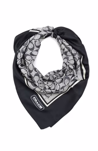 Coach Women's Vintage Signature Printed Silk Square Scarf