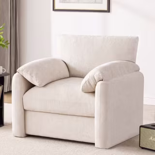 Howjoe Chenille Oversized Armchair