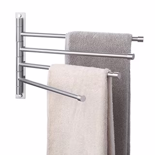 KES Multiple-Arm Swivel Towel Rack