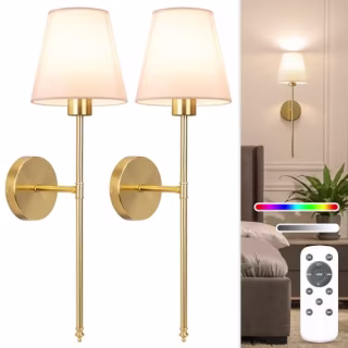 Niorsun Battery Operated Wall Sconce (Set of 2)