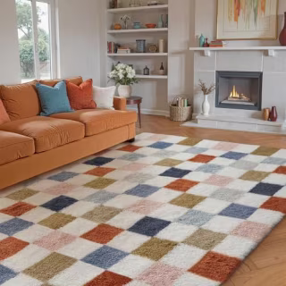 PureCozy Checkered Rug