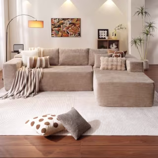 Ovios 104" Cloud Sectional Couch with L-Shape Chaise