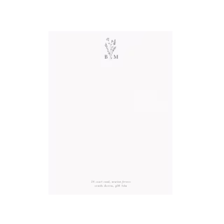 Papier Monogram Wildflower Notepad