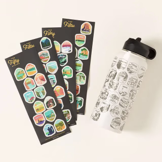 50 States Bucket List Water Bottle
