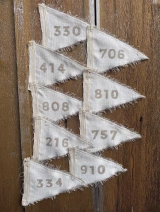 Etsy Custom Area Code Mini Pennant