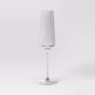 Threshold Ribbed Stemmed Cassin Champagne Flute