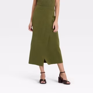 A New Day Wrap Column Midi Skirt