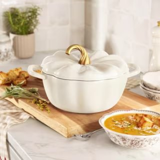 The Pioneer Woman Pumpkin-Shaped Cast Iron Dutch Oven