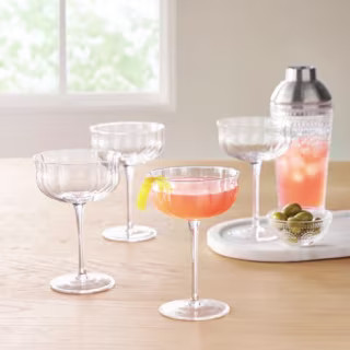 The Pioneer Woman Colette 8-Ounce Scalloped Cocktail Glasses (Set of 4)