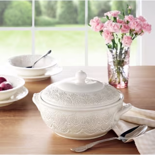 The Pioneer Woman Vintage Lace Stoneware Tureen