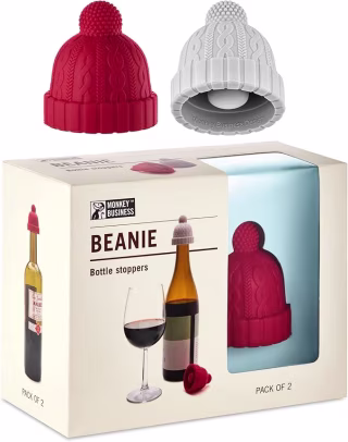 Monkey Business Beanie Cap Silicone Bottle Stopper