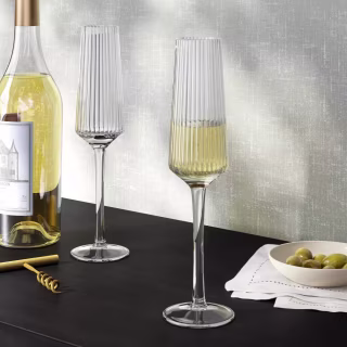 Threshold Ribbed Stemmed Cassin Champagne Flute