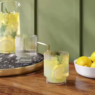 Threshold Glass Ribbed Cassin Short Tumbler