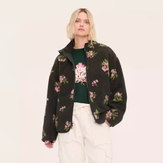 Woolrich x Target Adult Floral Zip-Up Fleece Jacket