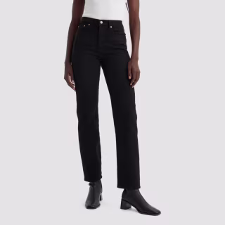 Levi's High-Rise Wedgie Straight Cropped Jeans