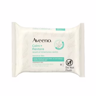 Aveeno Calm + Restore Unscented Makeup Remover Face Wipes