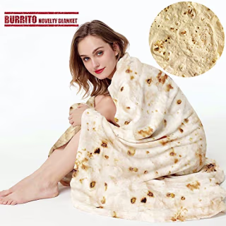 Burrito Tortilla Throw Blanket
