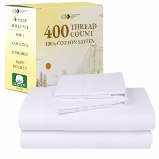 California Design Den Natural 100% Cotton Sheets