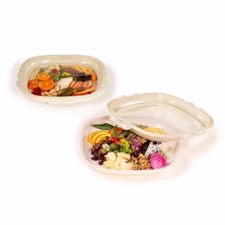 Crudités Portable Stretch-Lid Snack Tray