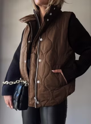 Evaless Cropped Puffer Vest