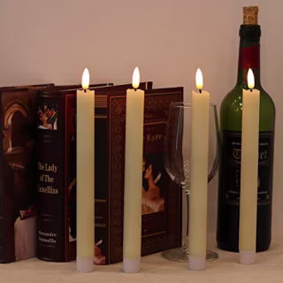 GenSwin LED Flickering Taper Candles with Remote Timer