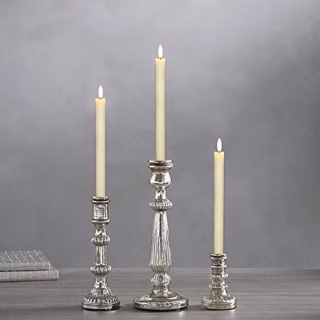 GenSwin LED Flickering Taper Candles with Remote Timer