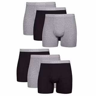 Hanes Men's Boxer Soft Breathable Cotton Comfort