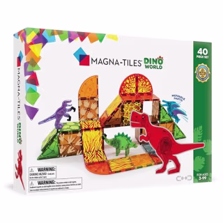 Magna-Tiles Dino World 40-Piece Magnetic Construction Set