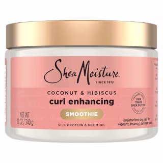 SheaMoisture Smoothie Curl Enhancing Cream Coconut and Hibiscus for Thick, Curly Hair