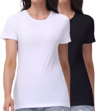 Wirarpa Women's T-Shirts Cotton Crew Neck Short-Sleeve Casual Tees