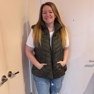 Down Blend Chevron Quilted Puffer Vest