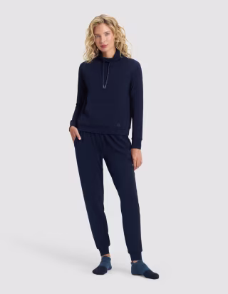 Cozy Earth Bamboo Stretch-Knit Long Sleeve Pajama Set