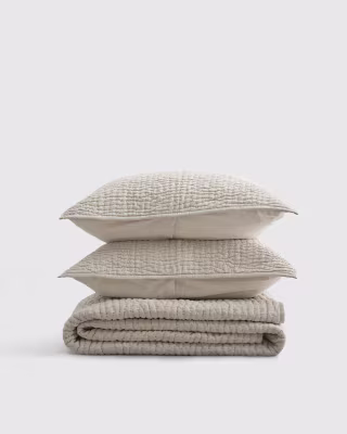 Quince European Linen Cotton Stitch Quilt Set