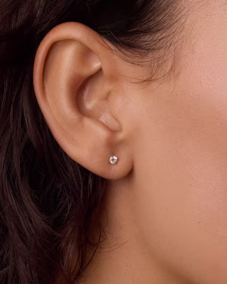Gorjana Lab Grown Diamond Solitaire Flat Back Single Stud
