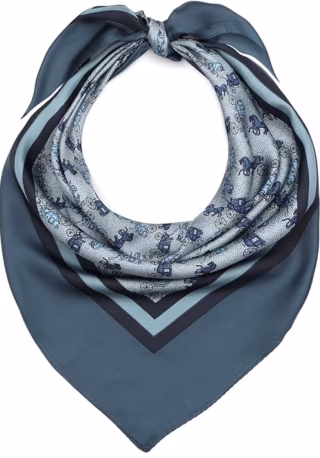 Coach Horse & Carriage Silk Square Scarf