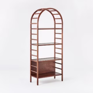 Threshold Holladay Curved Wooden Bookcase