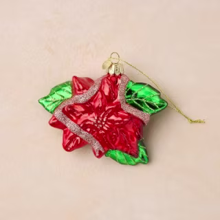 John Derian for Target Glass Poinsettia Ornament