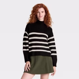 A New Day Funnel Pullover Sweater