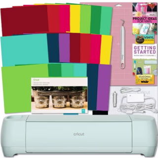 Cricut Explore 3 Craft Bundle (Cutting Machine with 20 Vibrant Vinyl Sheets)