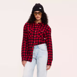 Woolrich x Target Adult Buffalo Check Long Sleeve Button-Down Flannel Shirt