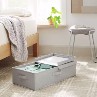Brightroom Underbed Fabric Bin with Lid