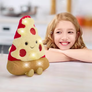 FAO Schwarz Glow Brights Plush LED with Sound Pizza Toy