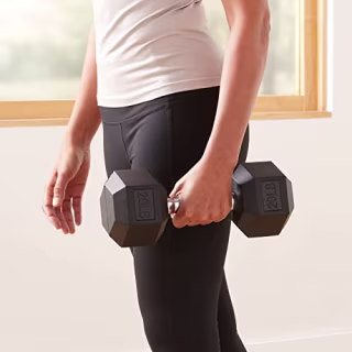 Amazon Basics Rubber Encased Hex Dumbbell